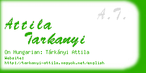 attila tarkanyi business card