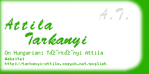 attila tarkanyi business card